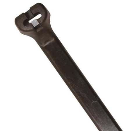 GARDNER BENDER 11" L Cable Tie w/Metal Pawl Black PK 10 46-310UVBMP