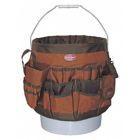 Bucket Boss Bucket Bag, Tool Organizer, Bucket, 58 Pocket, 600 Poly Ripstop Fabric, 58 Pockets 10056