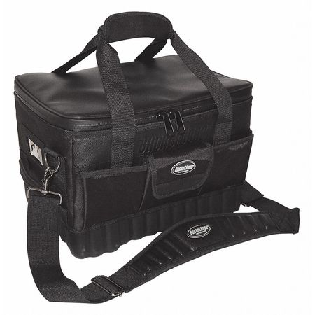 BUCKET BOSS Bag/Tote, Tool Bag, 1680 Heavy-Duty Poly Fabric, 16 Pockets 66014