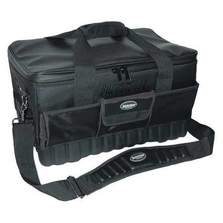 BUCKET BOSS Bag/Tote, Tool Bag, All-Terrain Bottom, 14 Pocket, 1680 Heavy-Duty Poly Fabric, 14 Pockets 66018