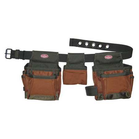 BUCKET BOSS Tool Belt, Handymans Rig, 11 Pocket, 600 Poly Ripstop Fabric, 11 Pockets 50250