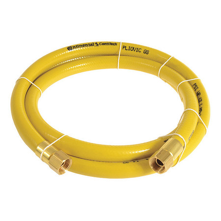CONTINENTAL CONTITECH 1/4" x 75 ft PVC Coupled Multipurpose Air Hose 300 psi YL PLY02530-75-41