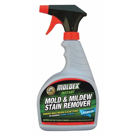 MOLDEX Liquid 32 oz. Mold and Mildew Stain Remover, Trigger Spray Bottle 7010