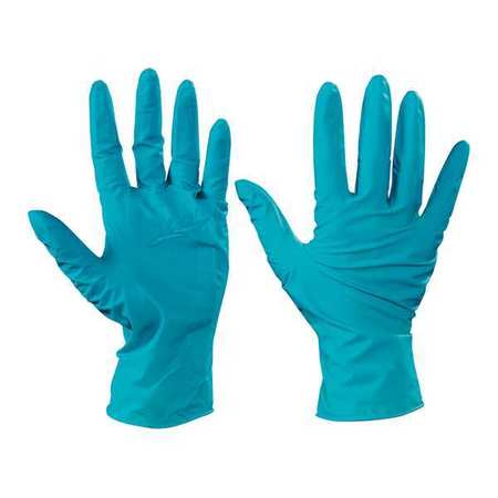 ANSELL Disposable Gloves, 5.00 mil Palm, Nitrile, Powder-Free, L, 100 PK, Green GLV2007L