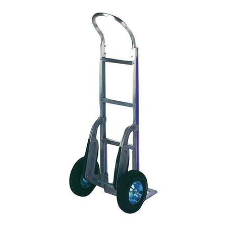 Partners Brand Aluminum Hand Cart, Semi-Pneumatic Wheels, Silver, 1/Each WS1031