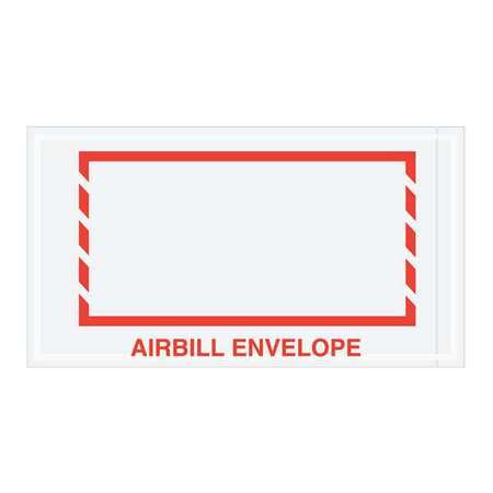 TAPE LOGIC Tape Logic® "Airbill Envelope" Document Envelopes, 5 1/2" x 10", Red, 1000/Case PL484