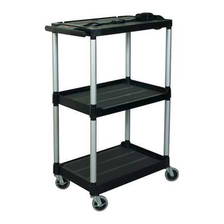 PARTNERS BRAND Audio/Video Cart, 32" x 19" x 42", Black, 1/Each RUB168