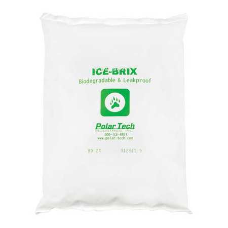 ICE-BRIX Ice-Brix™ Biodegradable Packs, 24 oz., 8" x 6" x 1 1/4", White, 24/Case IBB24