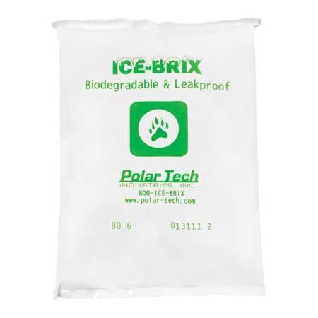 ICE-BRIX Ice-Brix™ Biodegradable Packs, 6 oz., 5 1/2" x 4" x 3/4", White, 96/Case IBB6