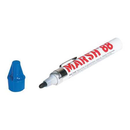 MARSH Valve Marker, Blue 88, PK12, Blue Color Family, 12 PK MK101BE