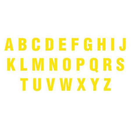MAGNA VISUAL Die Cut Letter Magnet, Yellow, 1-1/2, PK108 DCA-152