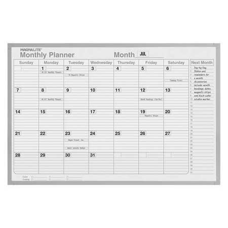 MAGNA VISUAL 36"x48" Monthly Planning Dry Erase Board Kit ML-341