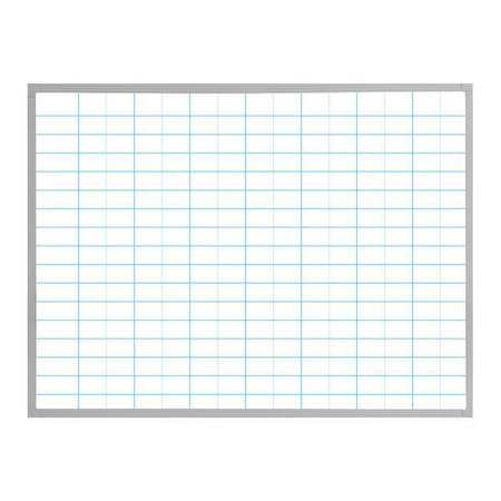 MAGNA VISUAL 36"x48" Porcelain Gridded Dry Erase Board PBFGL-6-WH