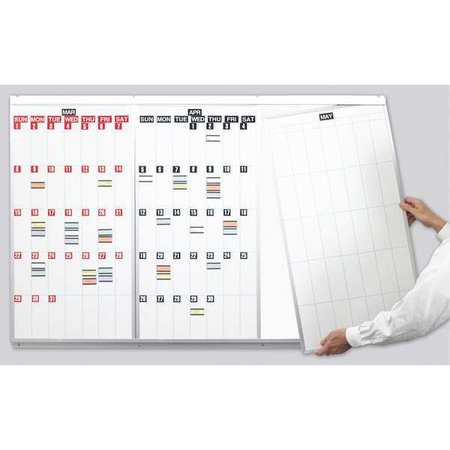 MAGNA VISUAL 36 x 18" Modular Calendar Board Kit CBK-3618