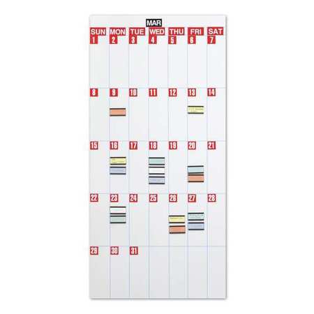 MAGNA VISUAL 36 x 18" Modular Calendar Board Kit CB-3618