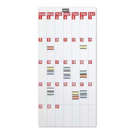 MAGNA VISUAL 48 x 18" Modular Calendar Board Kit CB-4818