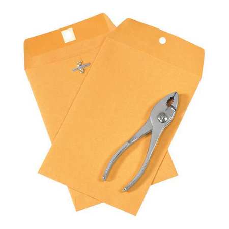 PARTNERS BRAND Clasp Envelopes, 6" x 9", Kraft, 1000/Case EN1001