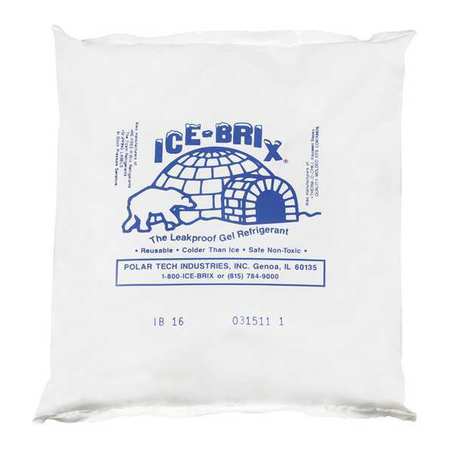 ICE-BRIX Ice-Brix™ Cold Packs, 6-1/4" x 6" x 1", White, 18/Case IB16BPD