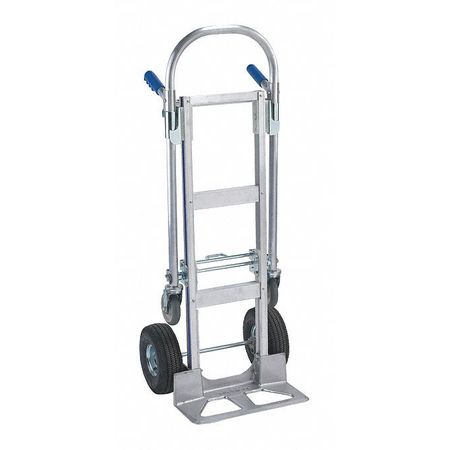 PARTNERS BRAND Convertible Aluminum Hand Cart, Silver, 1/Each WS1032