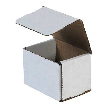 ZORO SELECT Corrugated Mailers, 4" x 3" x 3", White, 50/Bundle M433