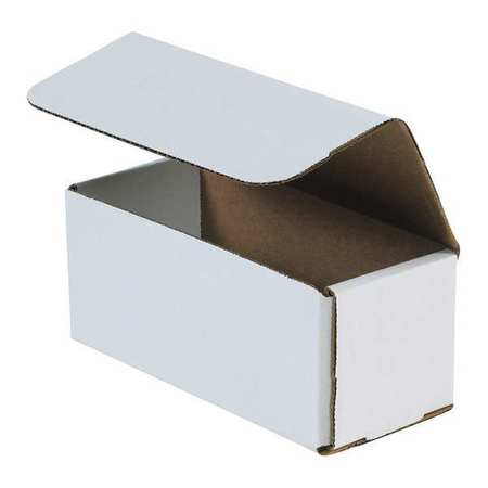 Zoro Select Corrugated Mailers, 7" x 3" x 3", White, 50/Bundle M733