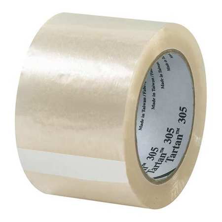TARTAN 3M™ 305 Carton Sealing Tape, 1.8 Mil, 3" x 110 yds., Clear, 6/Case T9053056PK
