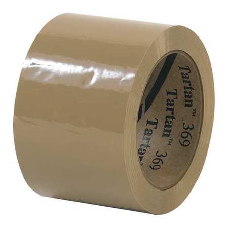 TARTAN 3M™ 369 Carton Sealing Tape, 1.6 Mil, 3" x 110 yds., Tan, 24/Case T905369T