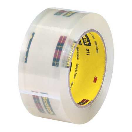 SCOTCH 3M™ 311 Carton Sealing Tape, 2.0 Mil, 2" x 110 yds., Clear, 6/Case T9023116PK