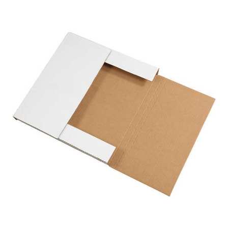 PARTNERS BRAND Easy-Fold Mailers, 12 1/2" x 12 1/2" x 1" White, 50/Bundle M12121