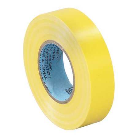 PARTNERS BRAND Electrical Tape, 7.0 Mil, 3/4"x 20 yds., Yellow, 200/Case T964618Y