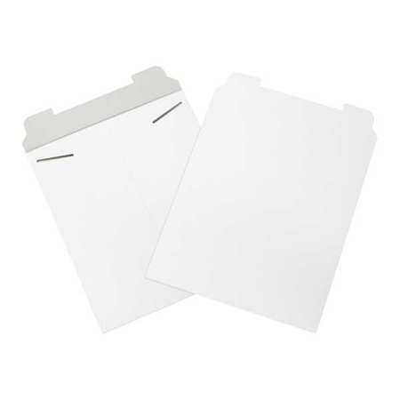 PARTNERS BRAND Flat Mailers, 12-3/4" x 15", White, 100/Case RM4W
