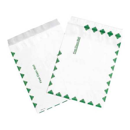 TYVEK Tyvek® Flat Envelopes, 9" x 12", First Class, White/Green, 100/Case TYF0912FC