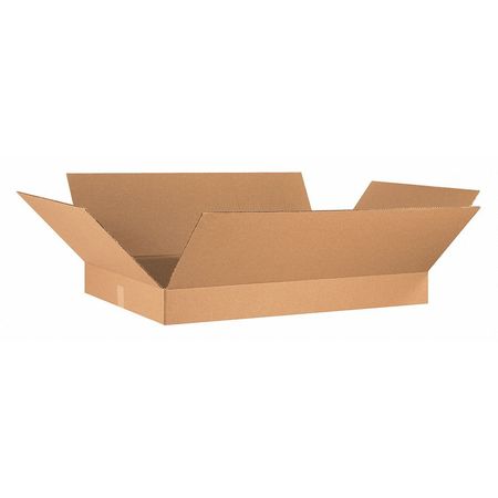 PARTNERS BRAND Flat Corrugated Boxes, 36" x 24" x 4", Kraft, 10/Bundle 36244