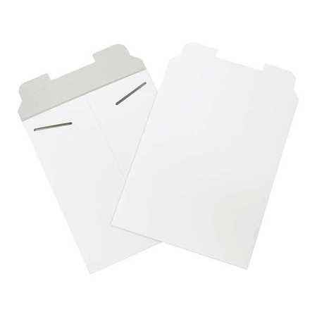 PARTNERS BRAND Flat Mailers, 9-3/4" x 12-1/4", White, 100/Case RM5W