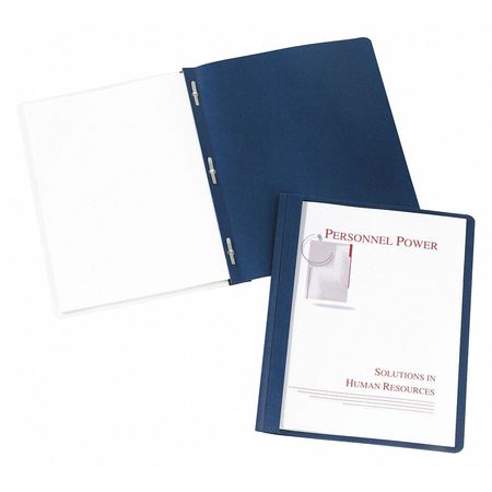 AVERY DENNISON Clear Front Report Cover, Blue, Pk25 47961