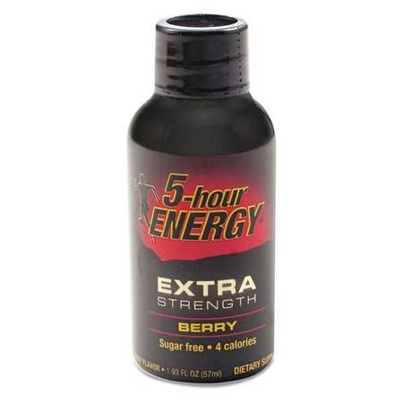5 Hour Energy Extra Energy Drink, 1.93 oz., Ready to Drink, Berry, 12 PK SN718128