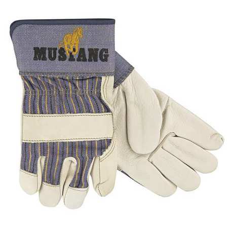 MCR SAFETY Mustang Leather Gloves, L, PK12 127-1935L