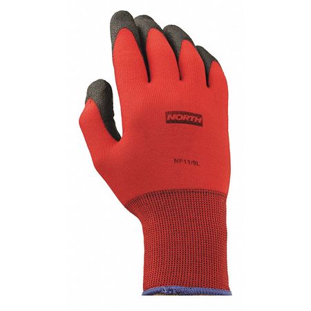 Honeywell North NorthFlex, Red Foamed Chemical Resistant PVC Gloves, 9L, 12 pk. 068-NF11/9L