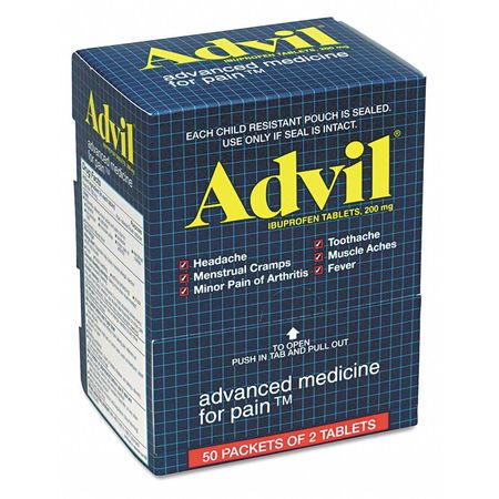 Advil Ibuprofen Tablets, Two-Packs, PK50 15489