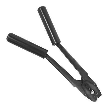 PARTNERS BRAND Double Notch Steel Strapping Sealer, 1/2", Black, 1/Case SST1112
