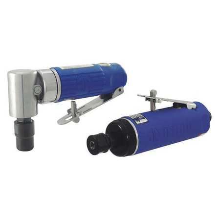 Astro Pneumatic Right Angle, Straight Die Grinder Set, Angle Head/Standard, 1/4 in NPT Female Air Inlet, 1/4" Collet 1222