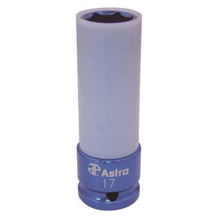 ASTRO PNEUMATIC 1/2" Drive, 17mm Metric Socket, 12 Points 7870-17