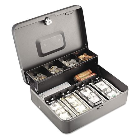 Steelmaster Cash Box, Tiered Cam Key Lock, Charcoal 2216194G2