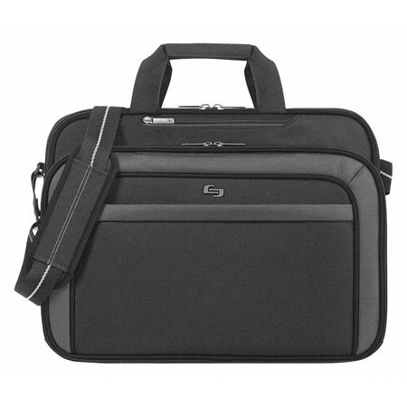 SOLO Laptop Briefcase 17"x5-1/4"x13", Gray CLA3144