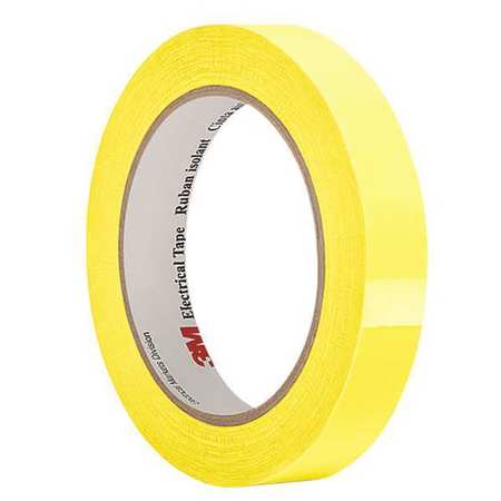 3M Electrical Tape, Yellow, 1-1/2"x72yd. 3M 1318-1 1.5 X 72YD-YELLOW
