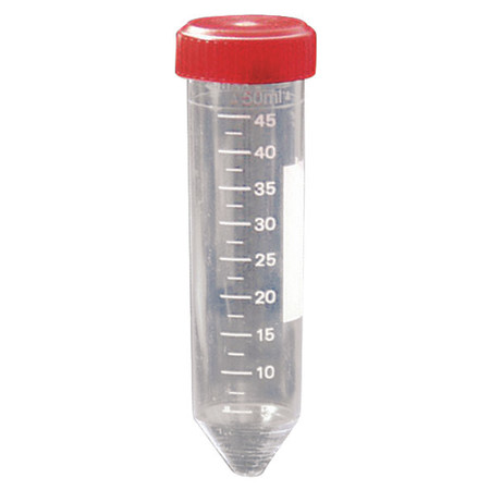 GLOBE SCIENTIFIC Centrifuge Tube, 50mL, Ps, Pg, PK500 6254