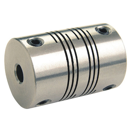 RULAND Motion Control Coupling, 6 Beam, 14mmx5/16", 303 SS, OD 1.250", L 1.750" FSR20-14MM-5/16"-SS