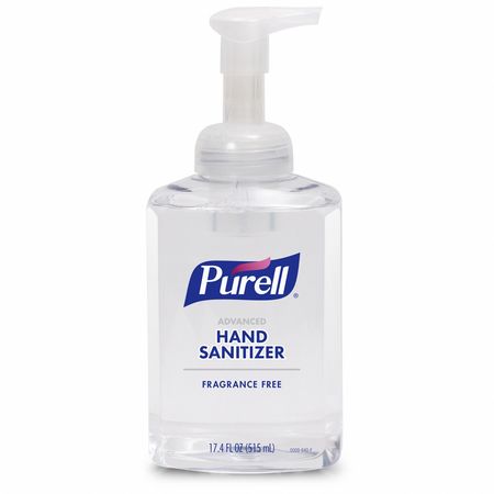 Purell Hand Sanitizer, 515 mL, Fragrance Free, PK4 5009-04