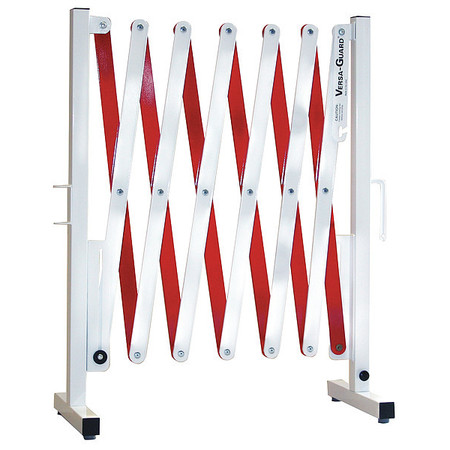 VERSA-GUARD Portable Expandable Safety Barricades, White/Red VG-4000