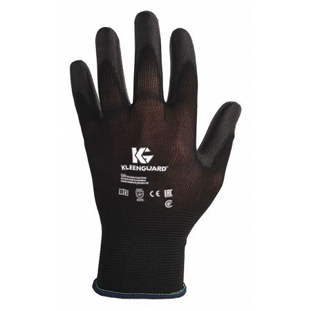 KLEENGUARD Polyurethane Coated Gloves, Palm Coverage, Black, L, PR 13839